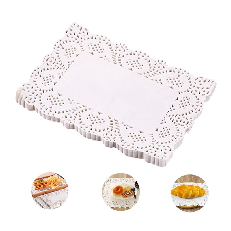 40 Sottotorta in carta bianca centrini sotto torta rettangolari 36x46 cm dolci