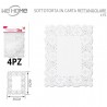 WeHome 40 Sottotorta in carta bianca centrini sotto torta rettangol...