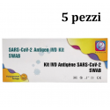 5 Tampone Tamponi Rapidi Sars-cov-2-covid Reagen 19 bocca e nasale 3 gocce