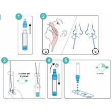 5 Tampone Tamponi Rapidi Sars-cov-2-covid Reagen 19 bocca e nasale 3 gocce