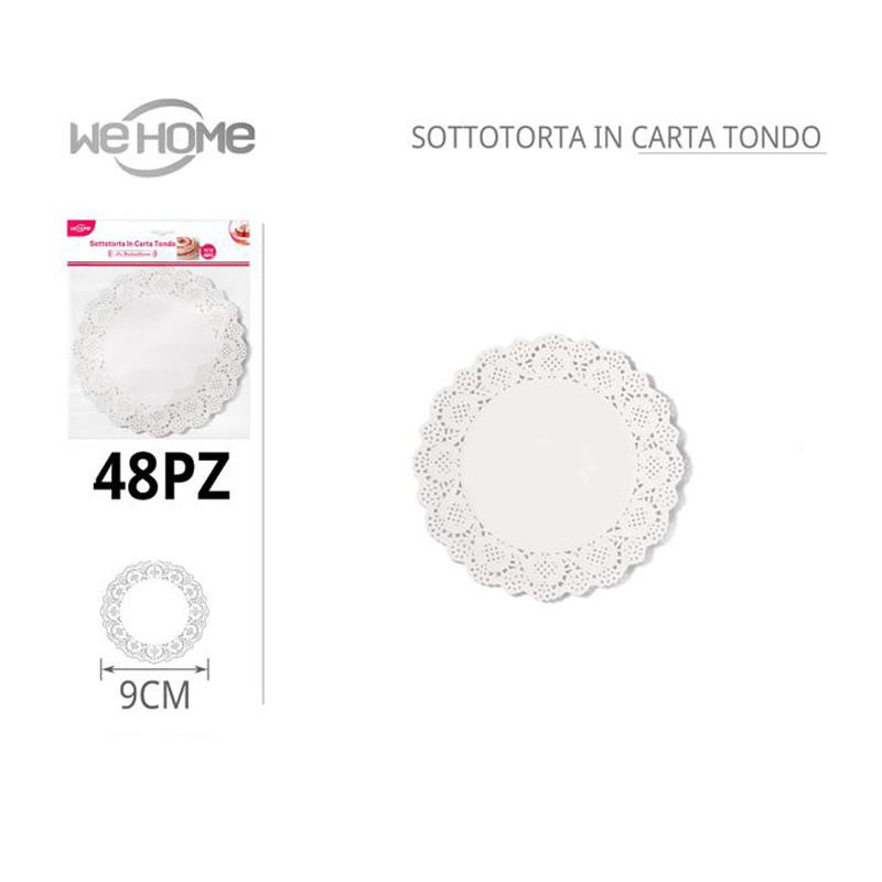 WeHome 480 Sottotorta in carta bianca 9 cm centrini sotto torta ton...