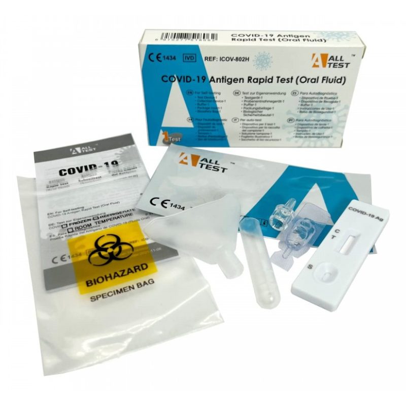 All Test Tampone tamponi salivari ALL TEST 5 pezzi bocca saliva sar...