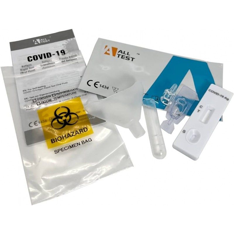 All Test Tampone tamponi salivari ALL TEST 5 pezzi bocca saliva sar...