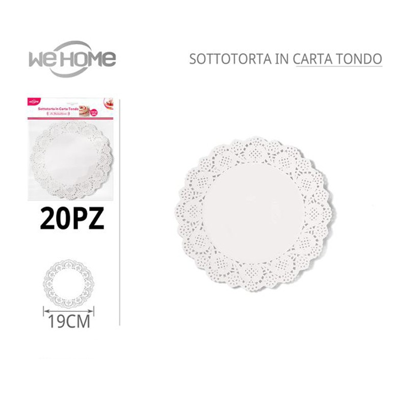 WeHome 200 Sottotorta carta bianca 19 cm centrini sotto torta tondi...