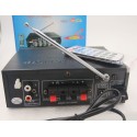 Amplificatore stereo microfono due ingressi USB karaoke radio FM AUX musica