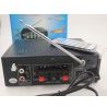 Amplificatore stereo microfono due ingressi USB karaoke radio FM AUX musica