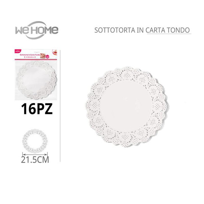 WeHome 160 Sottotorta carta bianca 21,5 cm centrini sotto torta ton...