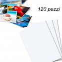 120 Fogli carta fotografica A4 lucida glossy per stampanti inkjet da 180g a 260g