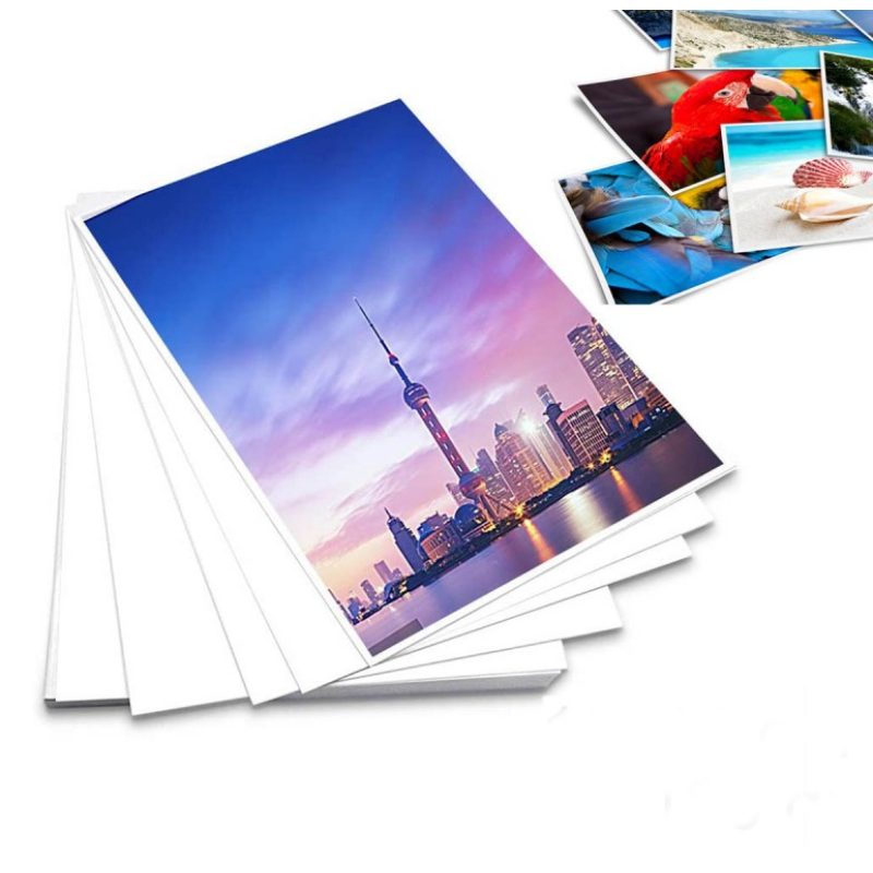 120 Fogli carta fotografica A4 lucida glossy per stampanti inkjet d...