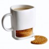 Hongu Tazza in ceramica con porta biscotti bianca idea regalo per c...