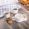 Hongu Tazza in ceramica con porta biscotti bianca idea regalo per c...