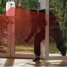 Kit allarme antifurto casa ufficio box sirena 105 DB wireless con 2 telecomandi