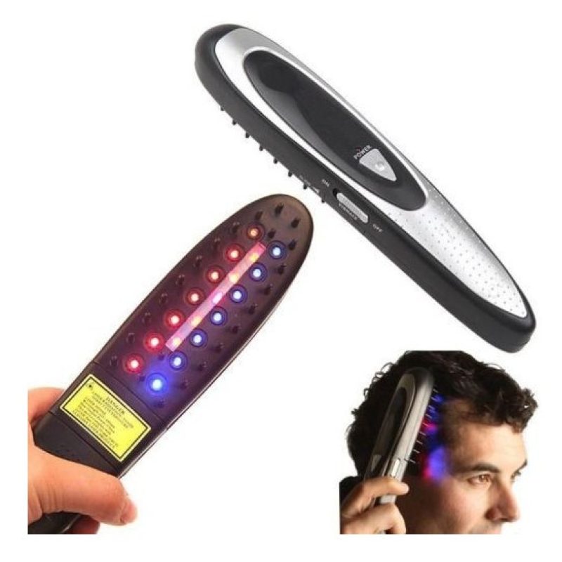 Spazzola capelli ricrescita pettine trattamento bulbi piliferi laser vibrazioni