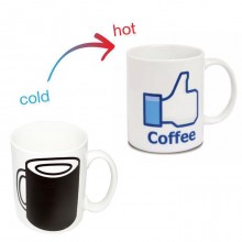 Tazza colazione cambia colore versando bevanda calda termosensibile ceramica