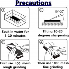 Pietra per affilare coltelli affilatura 400/1000 grana base bambù antiscivolo