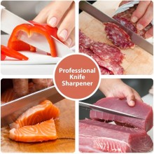 Pietra per affilare coltelli 3000/8000 grana affilatura base bambù antiscivolo