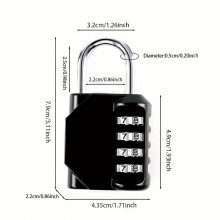 Lucchetto con combinazione a 4 cifre piccolo 2 PEZZI per valigie armadietti