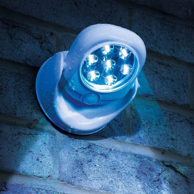 Faro sensore movimento LED luce bianca faretto esterno luce cortesia 360 gradi