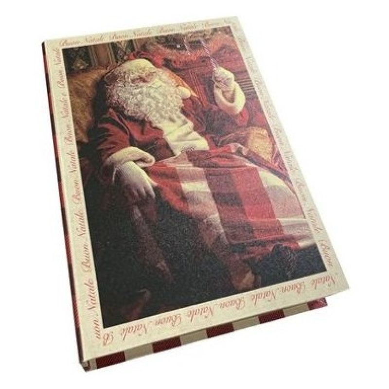 Hongu Set 4 scatole natalizie a libro Babbo Natale portaoggetti cio...