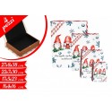 Set 4 scatole natalizie a libro con Gnomi portaoggetti cioccolatini caramelle regalo decorazione casa