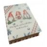 Hongu Set 4 scatole natalizie a libro con Gnomi portaoggetti ciocco...
