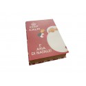Set 4 scatole natalizie a libro Keep Calm Babbo Natale portaoggetti cioccolatini caramelle regalo decorazione casa
