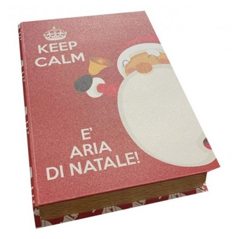 Hongu Set 4 scatole natalizie a libro Keep Calm Babbo Natale portao...