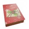 Hongu Set 4 scatole natalizie a libro scritta Auguri natale portaog...
