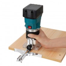 Fresatrice Verticale a Batteria 800W Rifilatore Fresa per Legno Trimmer 6.35mm