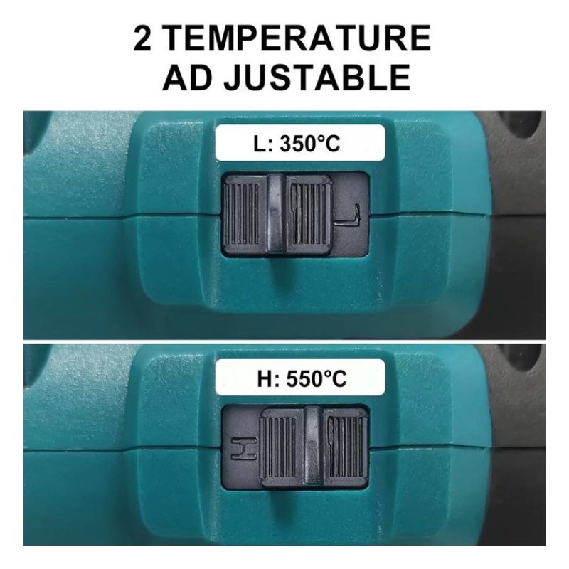 Pistola termica ad aria calda termosoffiatore doppia batteria 21V 3...