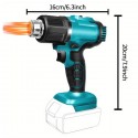 Pistola termica ad aria calda termosoffiatore doppia batteria 21V 350°C/550 °C 