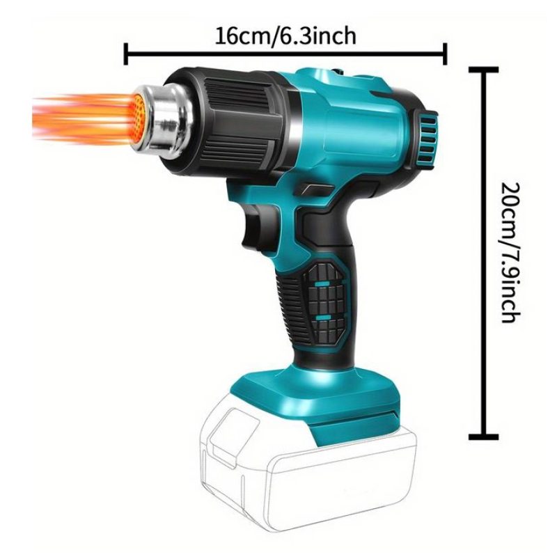 Pistola termica ad aria calda termosoffiatore doppia batteria 21V 3...