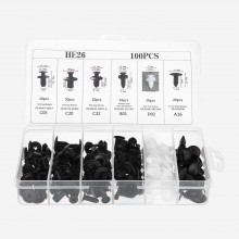 Kit leve di smontaggio interno auto pannelli porte cruscotto strumenti +100 clip