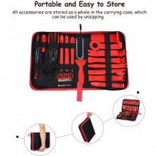 Kit leve di smontaggio interno auto pannelli porte cruscotto strumenti +100 clip