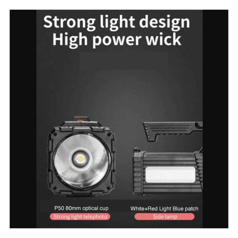 Hongu Torcia portatile luce ricaricabile esterni proiettore campegg...