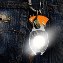 Mini Torcia LED Ricaricabile USB Lavoro Luce Portachiavi Luce Camping  tascabile