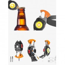 Mini Torcia LED Ricaricabile USB Lavoro Luce Portachiavi Luce Camping  tascabile