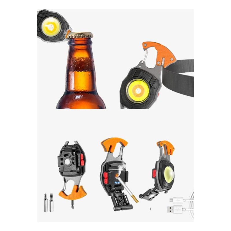 Hongu Mini Torcia LED Ricaricabile USB Lavoro Luce Portachiavi Luce...