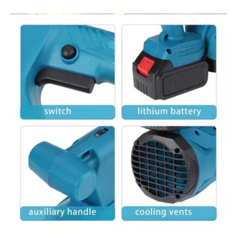 Soffiatore a batteria 5.0 Ah per foglie velocità aria regolabile se...