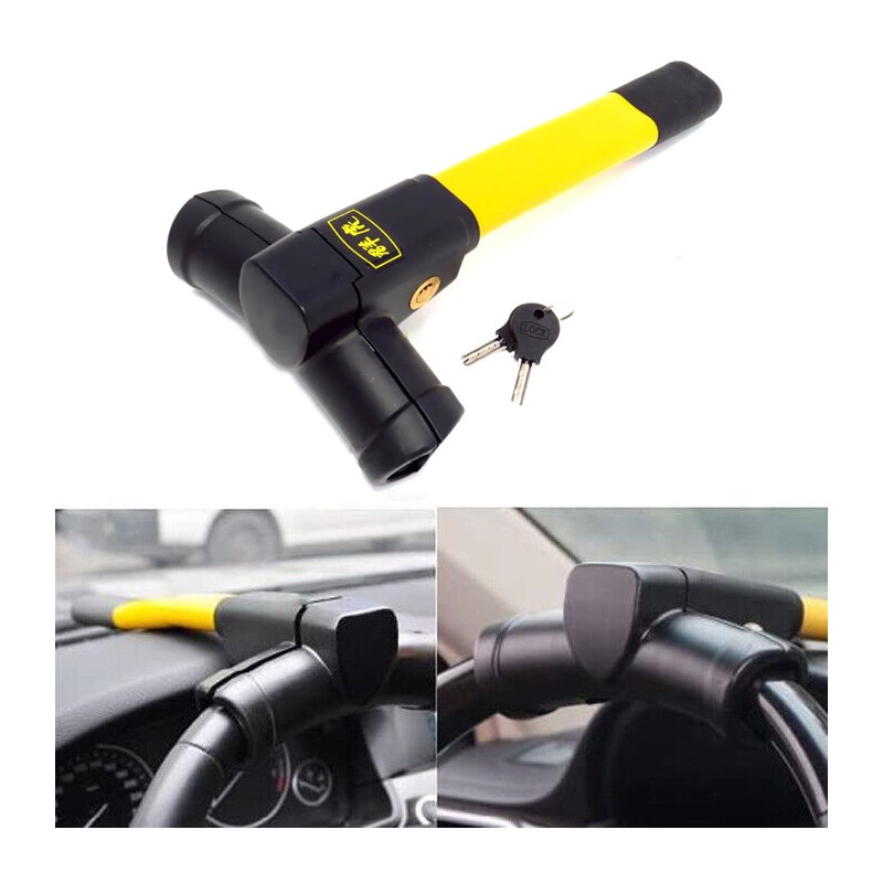 Antifurto blocca volante bloccasterzo sicurezza per auto 2 chiavi universale