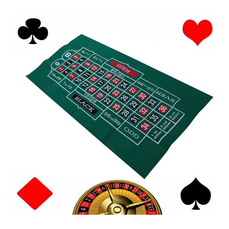 Panno verde tessuto Roulette Tappeto Tavolo 90x180 cm tovaglia da gioco Game