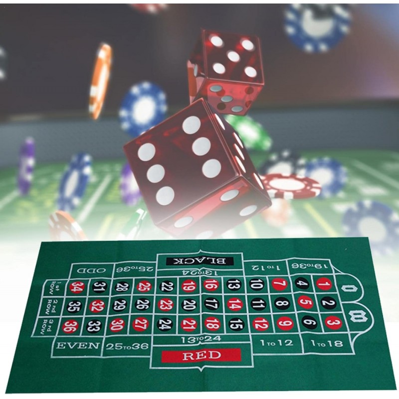Cigioki Panno verde tessuto Roulette Tappeto Tavolo 90x180 cm tovag...