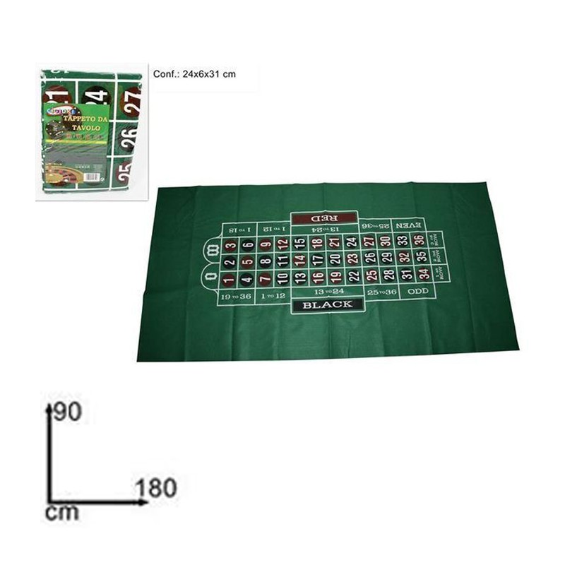 Cigioki Panno verde tessuto Roulette Tappeto Tavolo 90x180 cm tovag...