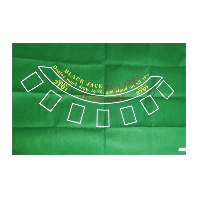 Hongu Panno verde tessuto Poker Texas Hold'em BlackJack Tavolo 60x9...