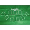 Hongu Panno verde tessuto Poker Texas Hold'em BlackJack Tavolo 60x9...