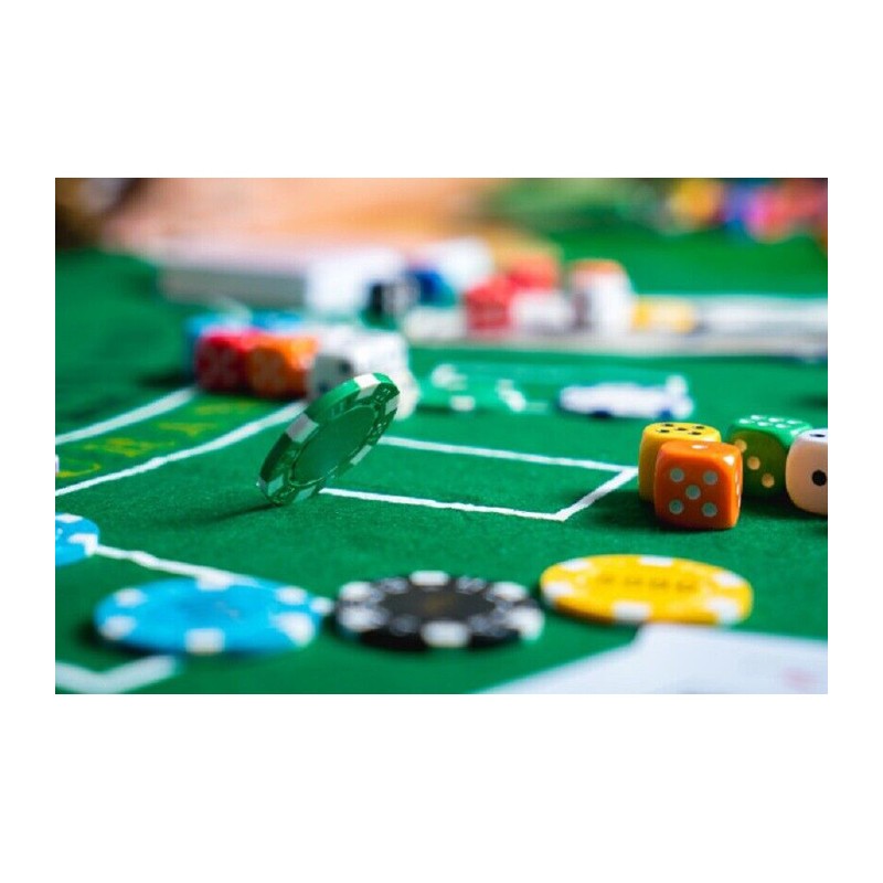 Hongu Panno verde tessuto Poker Texas Hold'em BlackJack Tavolo 60x9...