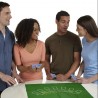 Hongu Panno verde tessuto Poker Texas Hold'em BlackJack Tavolo 60x9...