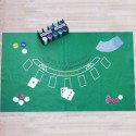 Panno verde tessuto Poker Texas Hold'em BlackJack Tavolo 60x90 tovaglia gioco