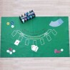 Hongu Panno verde tessuto Poker Texas Hold'em BlackJack Tavolo 60x9...