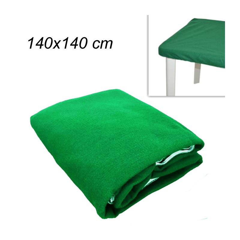 Panno verde gioco tavolo tessuto tovaglia poker blackjack texas hold'em 140x140